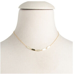 Kendra Scott Fern Short Strand Simple Gold-Plated Necklace NWT